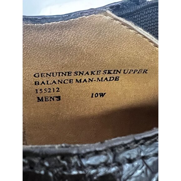 Giorgio Brutini Men Exotic Black Snake Skin Loafers Shoes US 10W Slip On Comfort - Picture 12 of 12